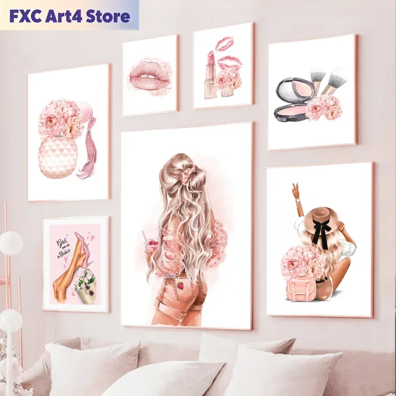 Room Spray Bottle - Frameloze mode kunst canvas schilderij parfumfles