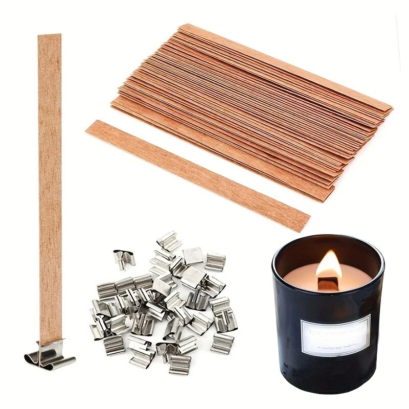 Wooden Wick Candle - 30 Stuks Hoge Kwaliteit Houten Kaarsenlont