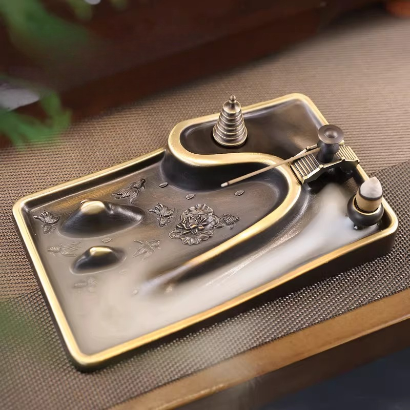 Home Fragrance Zen - Vintage koperen wierookbrander ontwerp wierookbrander interieur