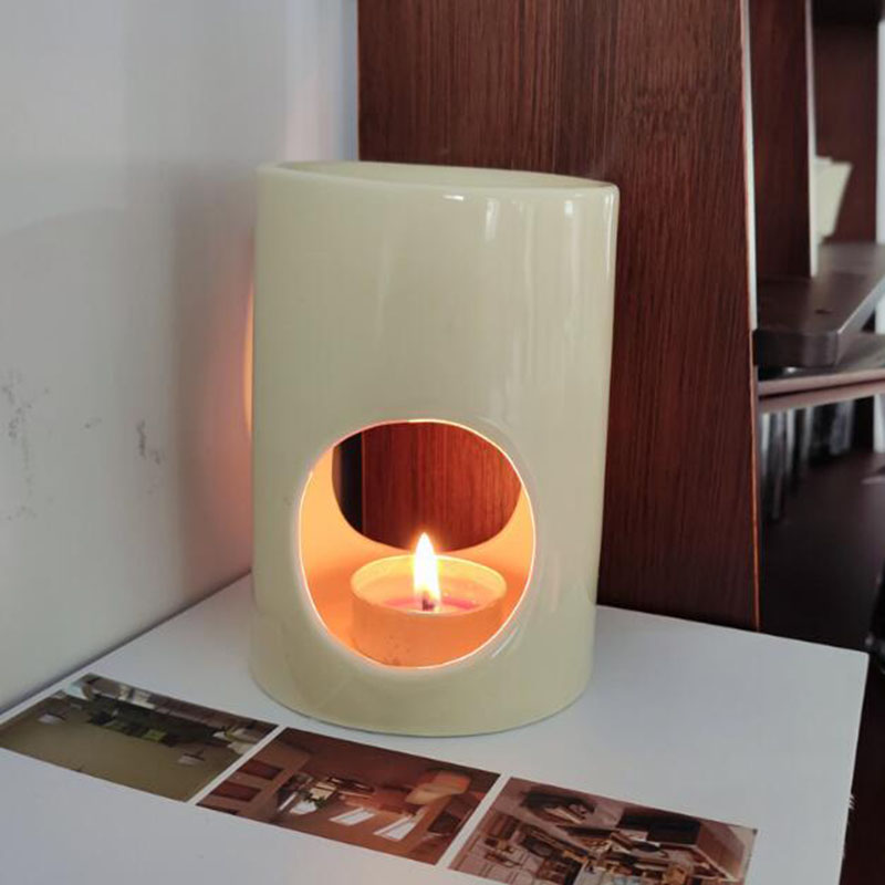 Home Fragrance Oils For Oil Burners - Creatieve Pure Kleur Cilinder Kaarshouder Essentiële