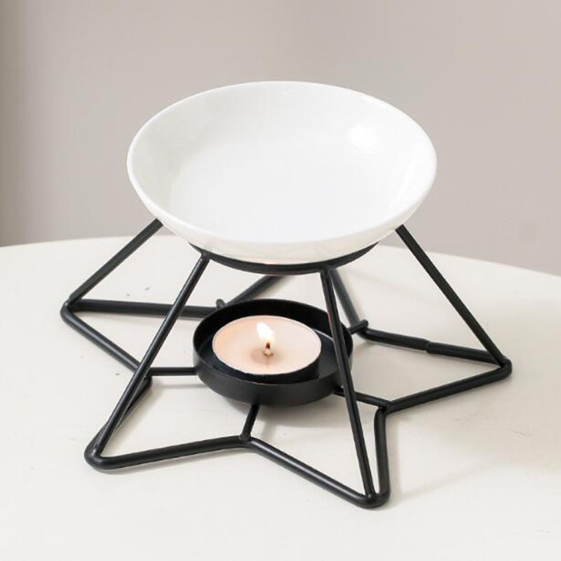 Home Fragrance Oils For Oil Burners - Metalen Sterrek Keramische Kom Aromatherapie Brander