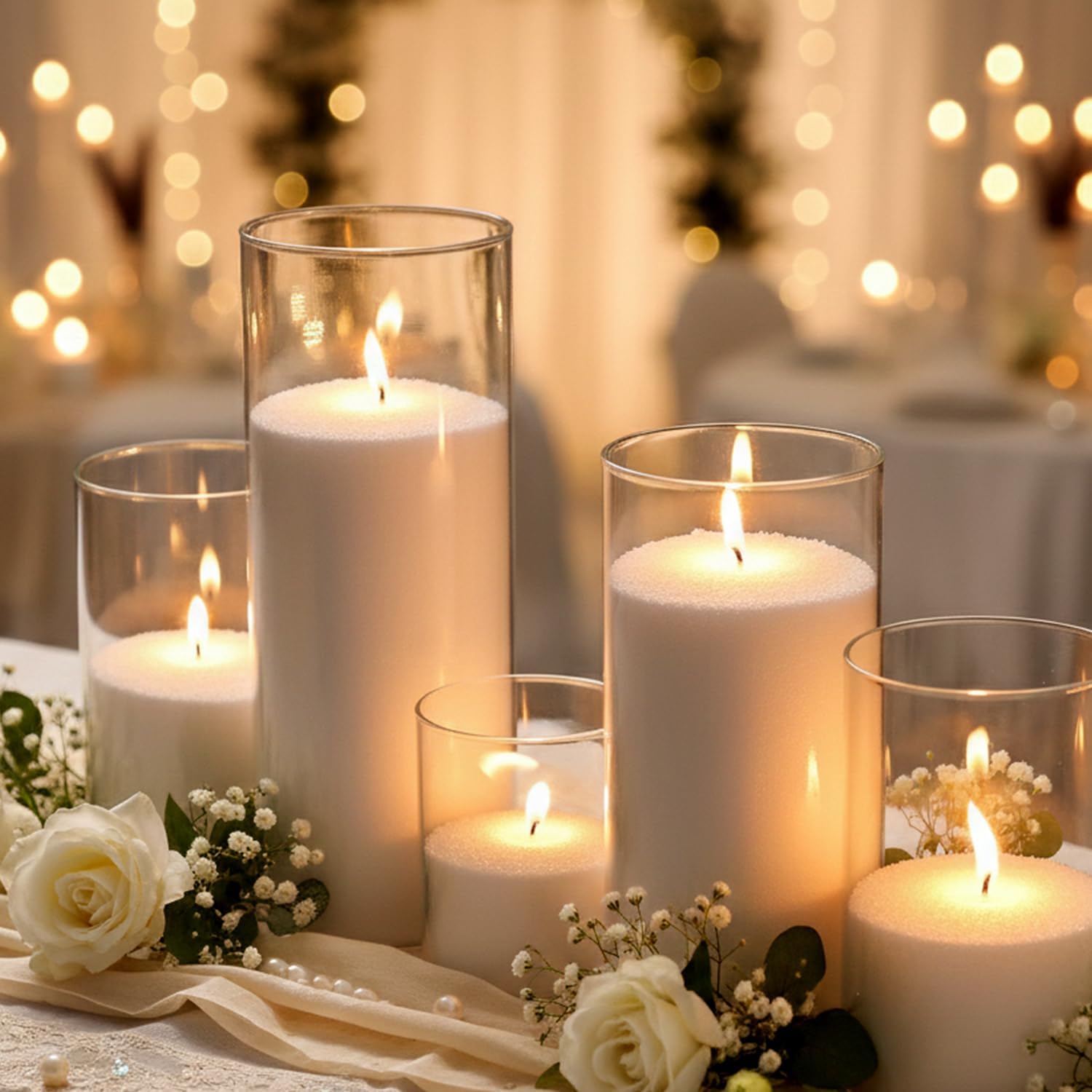 Wooden Wick Candle - 16LB Kaarsenzand - Parelmoerkaarsen met lonten