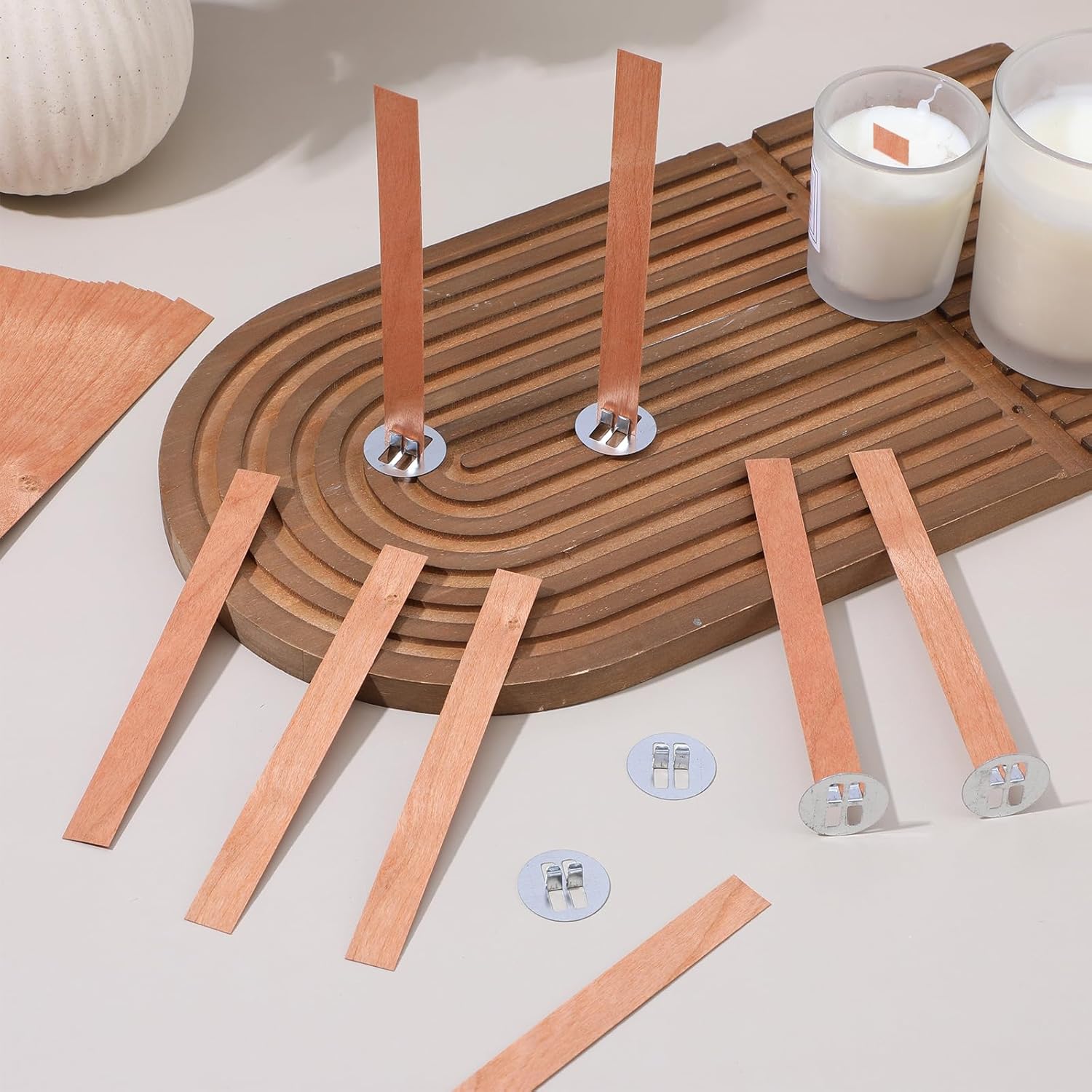 Wooden Wick Candle - 60 stuks houten lonten voor het