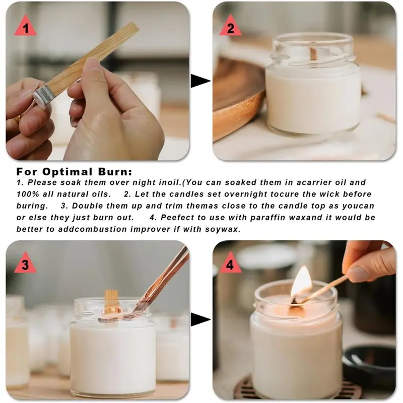 100 stuks premium houten kaars - Wooden Wick Candle recensie en prijs