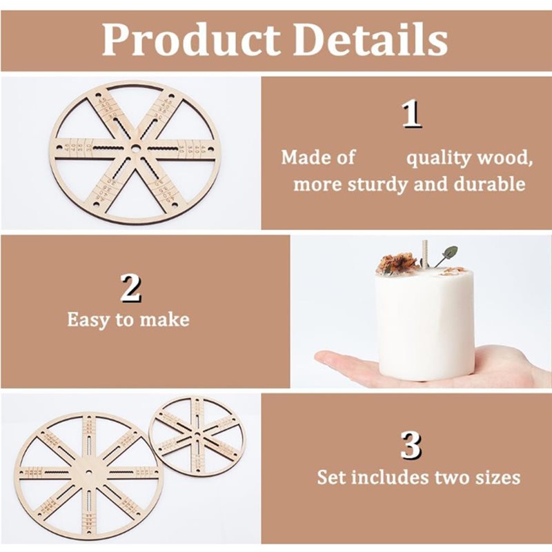 ABUI-Wick Holders 2-delige set - Wooden Wick Candle recensie en prijs